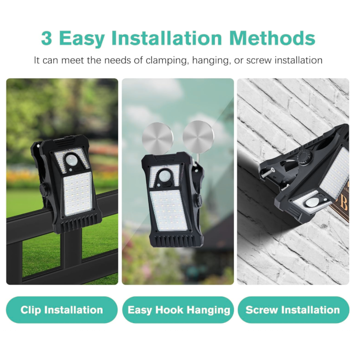 OzLiving™ Solar LED Clip Light