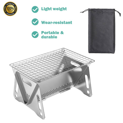 OzLiving™ Folding Stainless Steel BBQ Grill