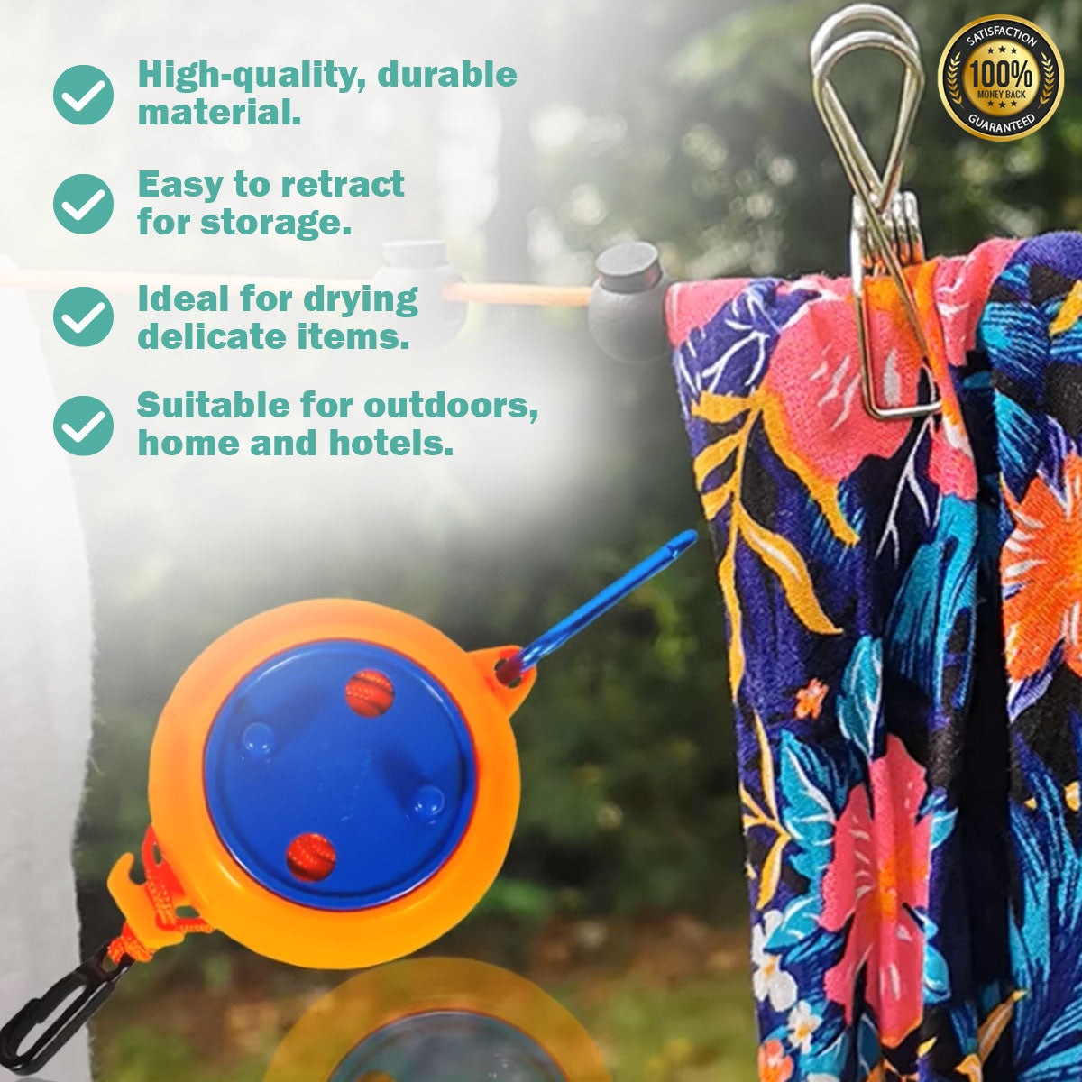 OzLiving™ Retractable Washing Line