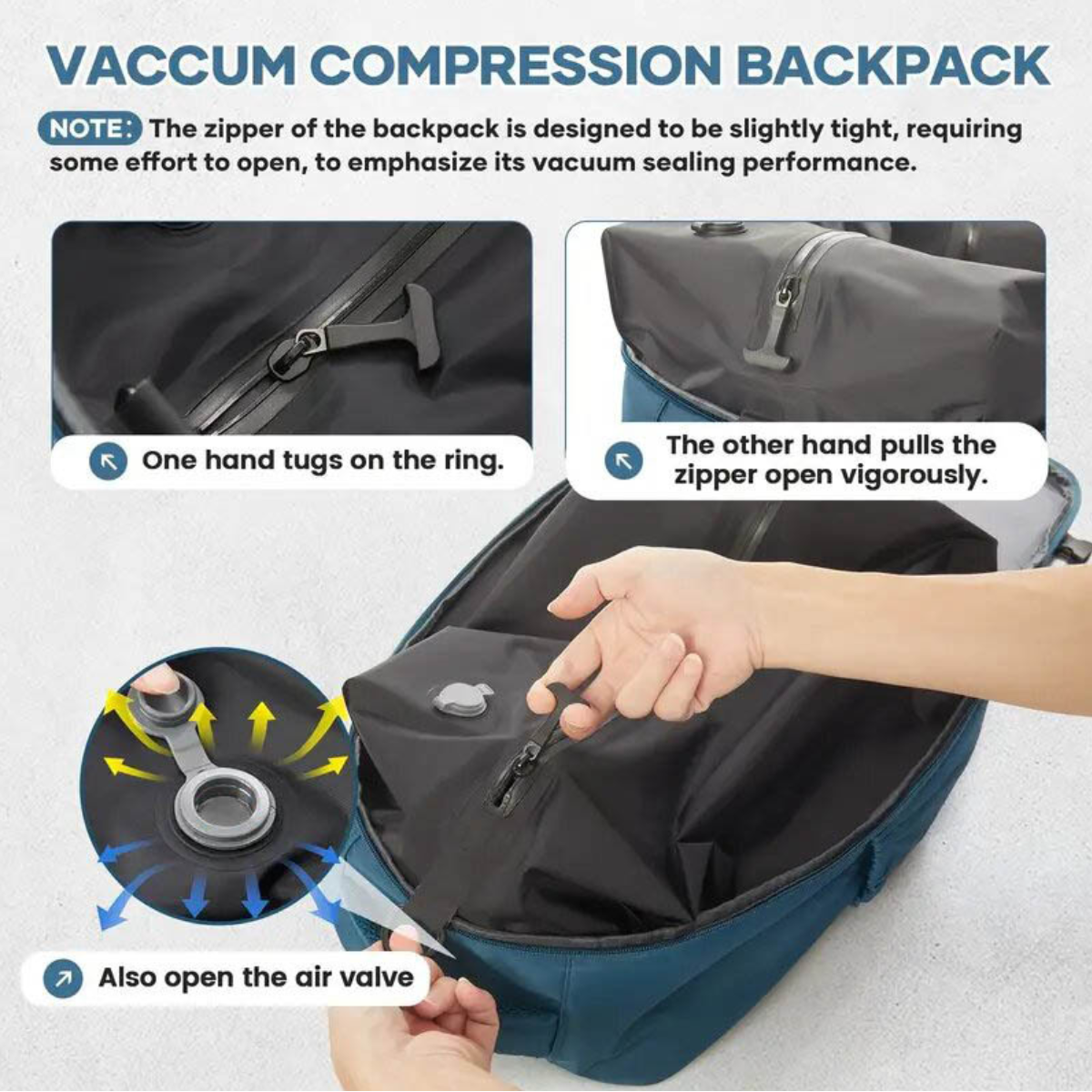 OzLiving™ Vacuum Compression Backpack