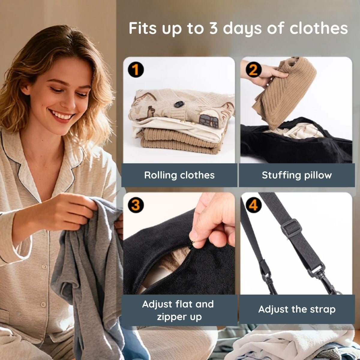 OzLiving™ Stuffable Travel Pillow